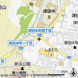 徳島大正銀行津田支店 ＡＴＭ周辺の地図