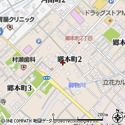 愛媛県今治市郷本町周辺の地図