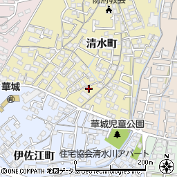 山口県防府市清水町17-23周辺の地図