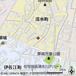 山口県防府市清水町17-24周辺の地図