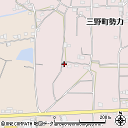 徳島県三好市三野町勢力454周辺の地図