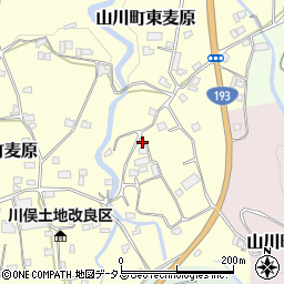 徳島県吉野川市山川町東麦原54周辺の地図
