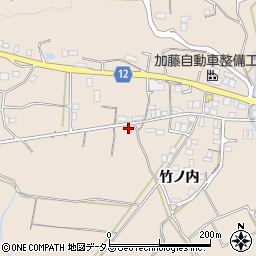 徳島県美馬市美馬町竹ノ内周辺の地図