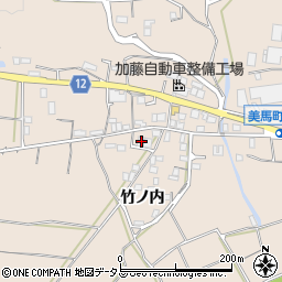 徳島県美馬市美馬町竹ノ内168周辺の地図