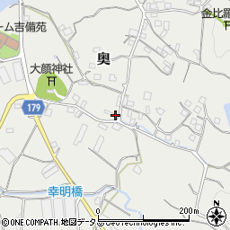 和歌山県有田郡有田川町奥156周辺の地図