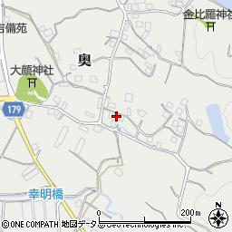 和歌山県有田郡有田川町奥888周辺の地図