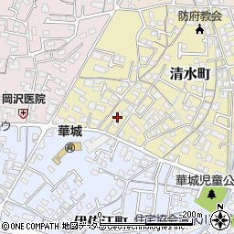 山口県防府市清水町21周辺の地図