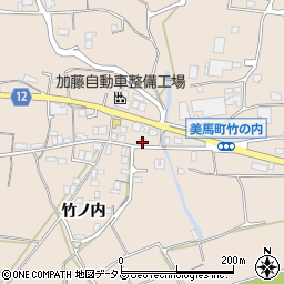 徳島県美馬市美馬町竹ノ内126周辺の地図