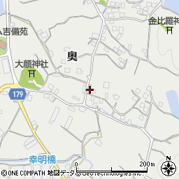 和歌山県有田郡有田川町奥890-1周辺の地図