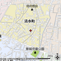 山口県防府市清水町19周辺の地図