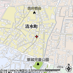 山口県防府市清水町19-39周辺の地図