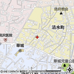 山口県防府市清水町21-20周辺の地図