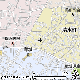 山口県防府市清水町22周辺の地図