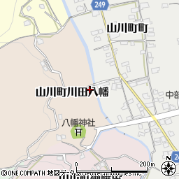徳島県吉野川市山川町川田八幡185周辺の地図