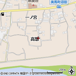 徳島県美馬市美馬町高惣周辺の地図