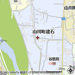 徳島県吉野川市山川町建石周辺の地図