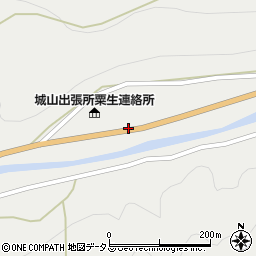 粟生小学校前周辺の地図