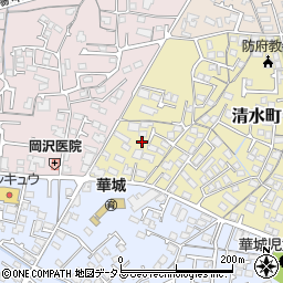 山口県防府市清水町22-12周辺の地図