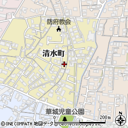 山口県防府市清水町19-41周辺の地図