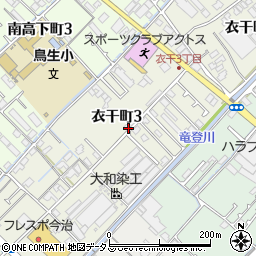 愛媛県今治市衣干町周辺の地図