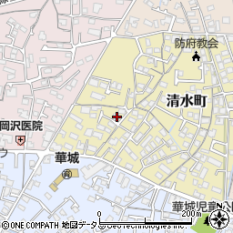 山口県防府市清水町22-5周辺の地図