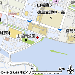 徳島市役所　徳島市上下水道局・中央浄化センター八万ポンプ場周辺の地図