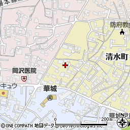 山口県防府市清水町22-11周辺の地図