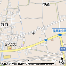 徳島県美馬市美馬町中通周辺の地図