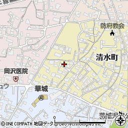 山口県防府市清水町22-7周辺の地図