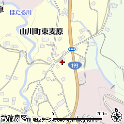 徳島県吉野川市山川町東麦原184周辺の地図
