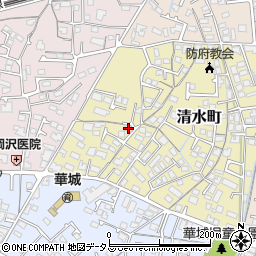 山口県防府市清水町22-1周辺の地図