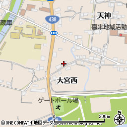 徳島県美馬市美馬町大宮西128-1周辺の地図