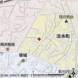 山口県防府市清水町22-55周辺の地図