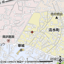 山口県防府市清水町22-8周辺の地図