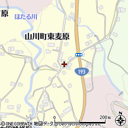 徳島県吉野川市山川町東麦原周辺の地図