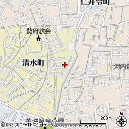 山口県防府市清水町13周辺の地図