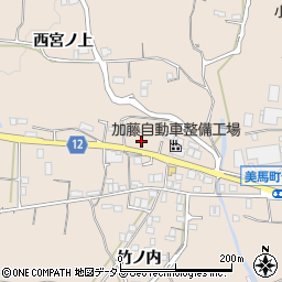 徳島県美馬市美馬町竹ノ内156周辺の地図