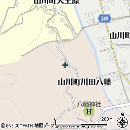 徳島県吉野川市山川町川田八幡周辺の地図