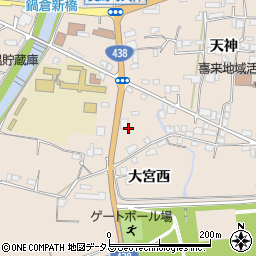 徳島県美馬市美馬町（大宮西）周辺の地図