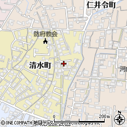 山口県防府市清水町13-45周辺の地図