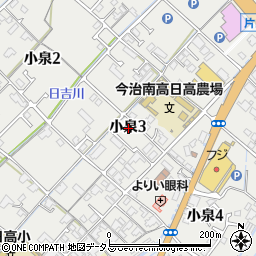 愛媛県今治市小泉周辺の地図