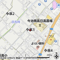 愛媛県今治市小泉周辺の地図