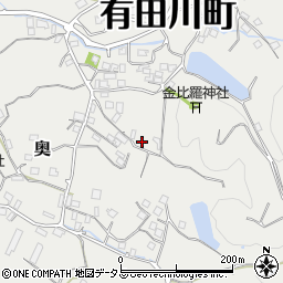 和歌山県有田郡有田川町奥967周辺の地図