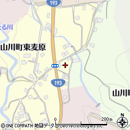 徳島県吉野川市山川町東麦原206周辺の地図