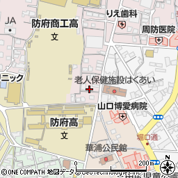 山口県防府市中央町14周辺の地図