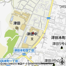 徳島市立津田中学校周辺の地図