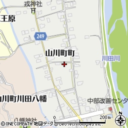 徳島県吉野川市山川町町250周辺の地図