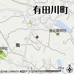 和歌山県有田郡有田川町奥964周辺の地図