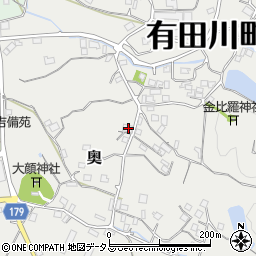 和歌山県有田郡有田川町奥133周辺の地図