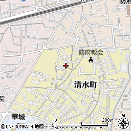 山口県防府市清水町9-47周辺の地図